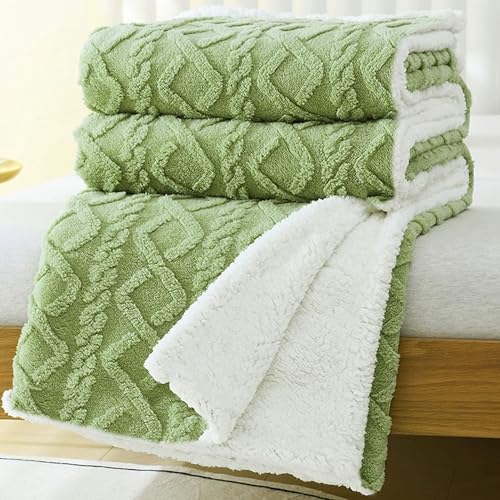 MANEMI Manta Sofa de Borrego, Manta Doble Cara Franela y Sherpa, 100% Poliester, Suave y Caliente...