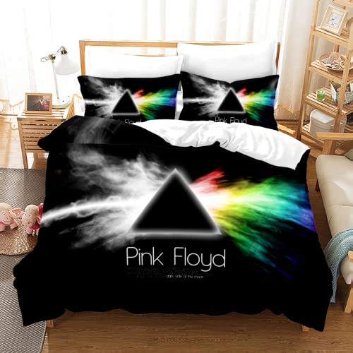 PTNQAZ Pink Floyd - Juego de ropa de cama de Reino Unido con banda de roca, cómodas colchas,...