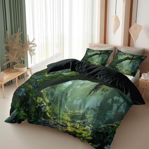 Srigzcaly Ropa de cama de 135 x 200 cm El libro de la selva funda n&oacute;rdica transpirable ligera...
