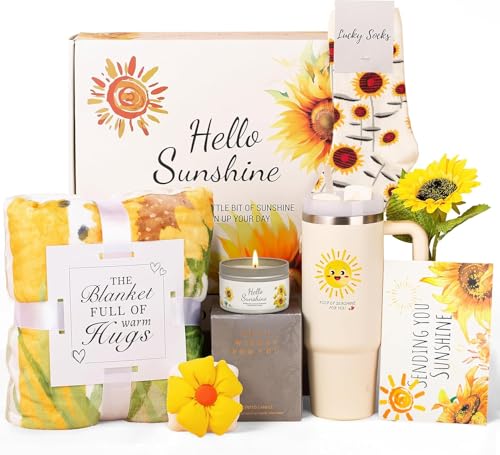 YMing 9 unidades de regalo de sol para mujeres con manta inspiradora, paquete de cuidado para buenas...