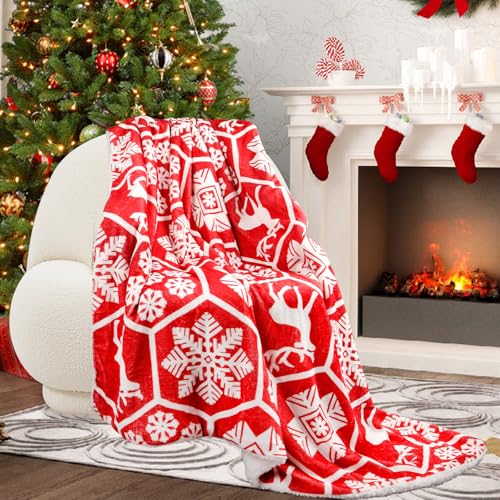 Gigquake Manta Navidad Sofa Microfibra- Manta Navide&ntilde;a C&aacute;lida Cama Invierno Gordas- Christmas...
