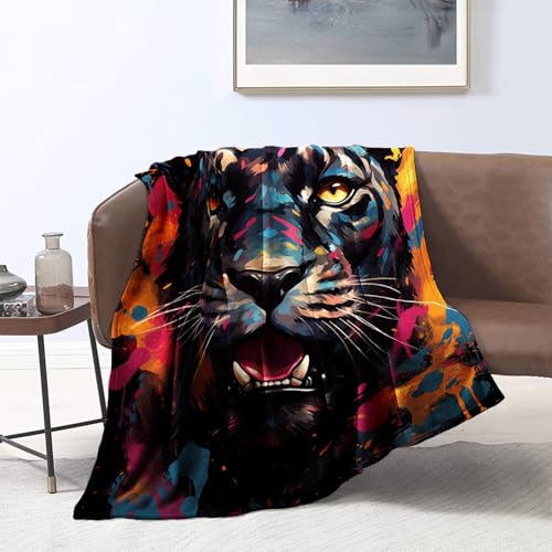 Manta de forro polar de franela de color Fantasy Black Panther, manta de microfibra esponjosa para...