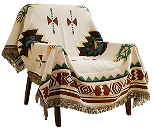 Zibaobeter Aztec Navajo Lanzar Manta Bohemia Tribal &eacute;tnico Geom&eacute;trico Patr&oacute;n De Alfombra con...