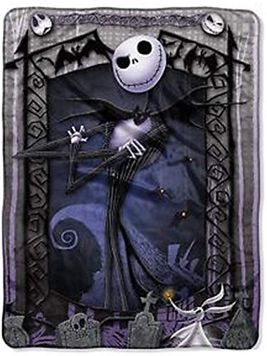 The Nightmare Before Christmas Blanket Throw ~ Jack Skellington & Zero by Disney