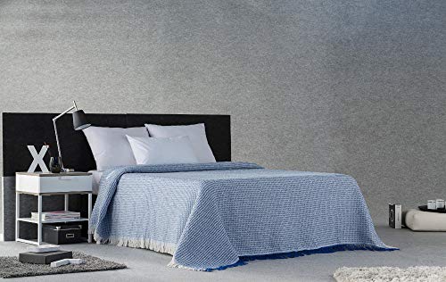 Plaidtor Nigeria Plaid Multiusos, Algod&oacute;n, Azul, 230x160 cm