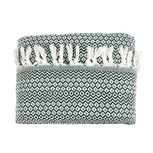 Tuiste Colcha Bouti para una Persona Verde Oscuro 150 x 200, Cubre Cama Multiusos, Plaid Cubrecama,...