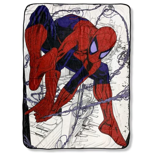 Spider-Man Webslinger - Manta de forro polar de franela súper suave y ligera de 100 x 100 cm