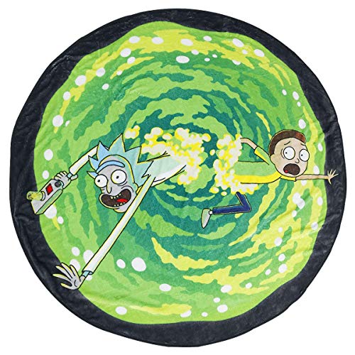 Rick & Morty Just Funky Rick and Morty - Manta de Forro Polar súper Suave para Ventiladores de Cama...