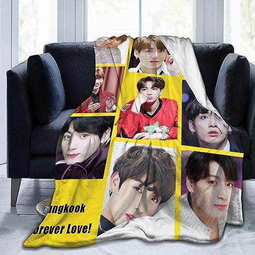 Suehome Manta Jungkook de lana suave y c&oacute;moda para sof&aacute;, oficina, coche, camping, yoga, viajes,...