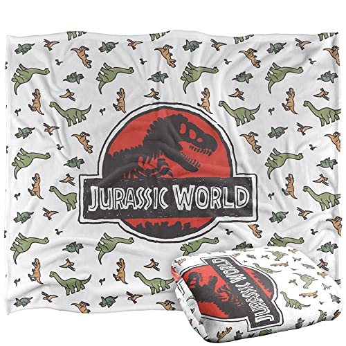 LOGOVISION Jurassic World Fallen Kingdom - Manta con dise&ntilde;o de Dinosaurio con Licencia Oficial,...