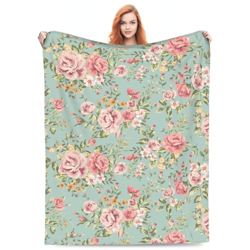 Manta floral clásica, regalos para niñas, hermanos para sala de estar, ropa de cama, sofá, suave,...