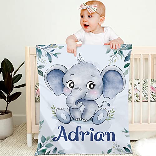 papasgix Manta Bebe Personalizada con Nombre 90x120cm,Mantas Beb&eacute; de Franela Suave y Acogedor para...
