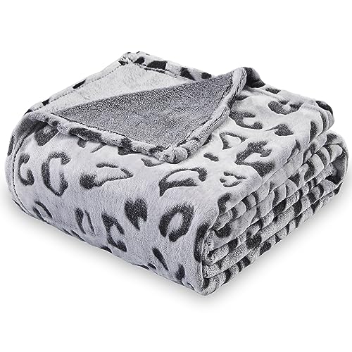 SOCHOW Uragiri Manta de Franela, Manta Afelpada Acogedora Ultrasuave Ligera para Cama, Leopardo...