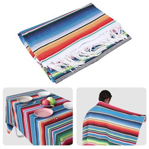 Dytabepl Manta mexicana Sarape Picnic Manta Manta de Mesa Manta Caliente Barra para Yoga, 120 x 180...