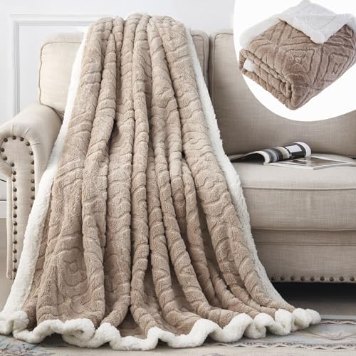 EAQ Manta Sofa Grande Manta Sherpa Franela Reversible Suave,Mantas para Cama Invierno gordas para...