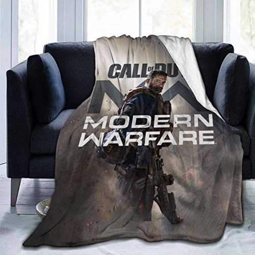 Manta c&aacute;lida con estampado 3D de Call-of-Duty Modern-Warfare 2019, manta de franela s&uacute;per suave...
