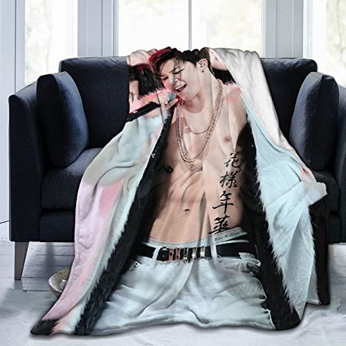 Manta de franela J-Hope Jimin Jungkook, manta para sof&aacute; cama, adecuada para cumplea&ntilde;os para amigos...