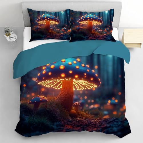 Hongos Luminosos Funda N&oacute;rdica Microfibra para Juegos de Cama Suaves El Libro De La Selva Juego de...