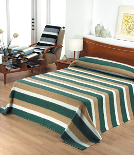 DHESTIA HOME - Manta Barata Rayas 420Gr de Dhestia - Color &Uacute;NICO, Talla Cama 105