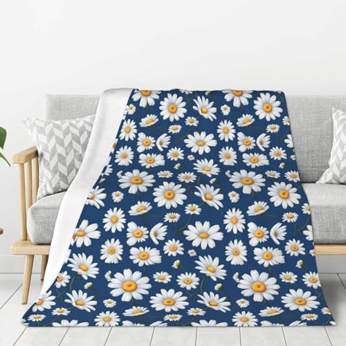 Manta grande con estampado de margaritas para todo tipo de usuarios, suave, c&aacute;lida, gruesa, para...