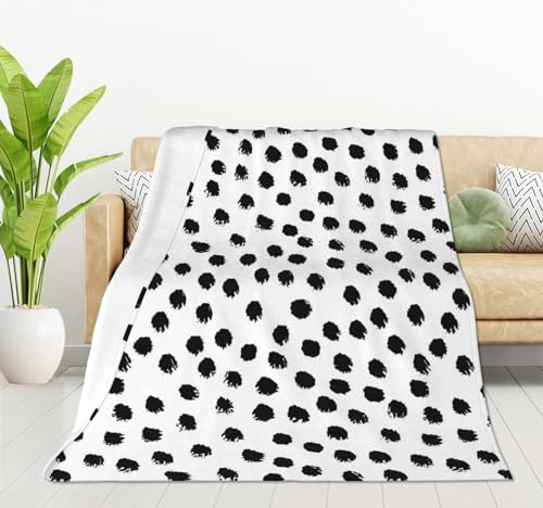 HGOD DESIGNS Manta de forro polar de lunares para cama, 100 x 130 cm, manta de forro polar para...