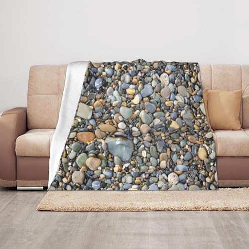Pretty Stones - Manta de franela suave y acogedora, ligera, c&aacute;lida, antibolitas, regalo de viaje