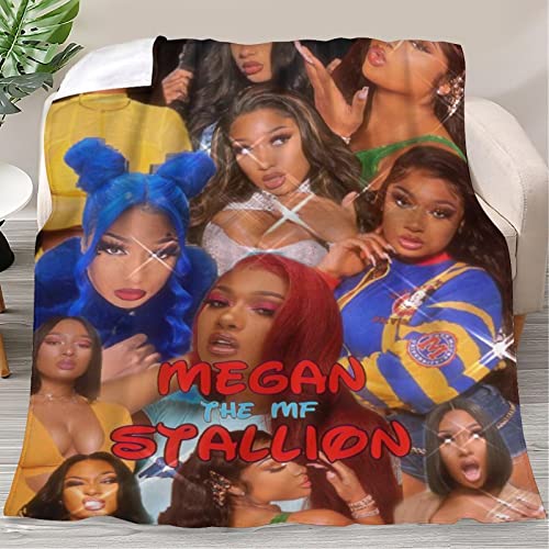 Manta de viaje American Rapper Singer Megan and & Thee Or / Stallion para una mejor relajación y...