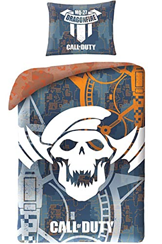 Halantex Call of Duty Black Ops COD-5530BL - Juego de ropa de cama (140 x 200 cm, funda de almohada,...