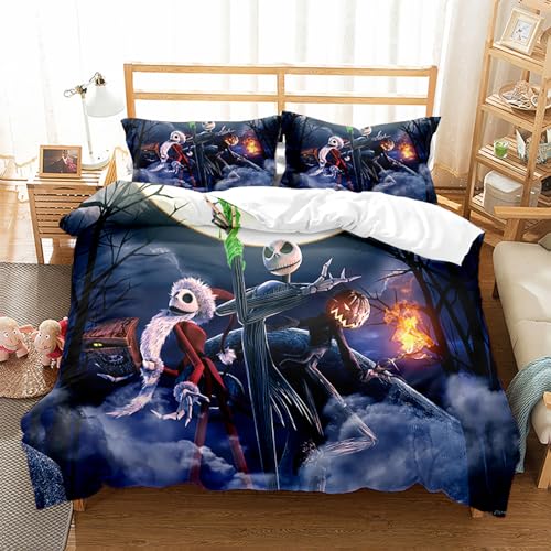 El Juego De Funda N&oacute;rdica Pesadilla Antes De Navidad Incluye 2 Fundas De Almohada ((180x220...