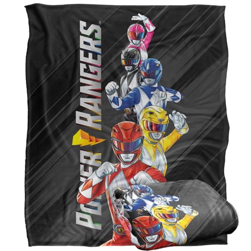 LOGOVISION Power Rangers - Manta de 152 x 127 cm, Tacto Sedoso, s&uacute;per Suave