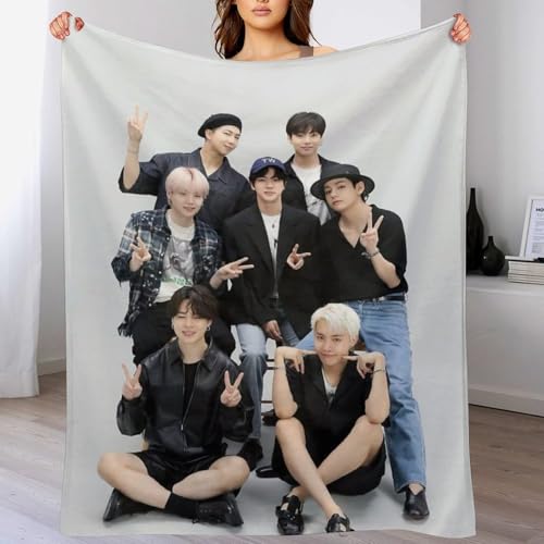 IZIWDORW BTS - Manta ultra c&oacute;moda para relajarse en todas las estaciones, sof&aacute;, cama,...