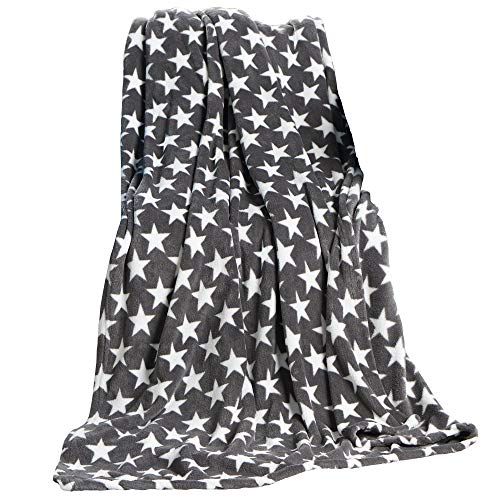 CelinaTex Moonlight - Manta de Forro Polar, Microfibra, Manta para sof&aacute; con Estrellas, poli&eacute;ster,...