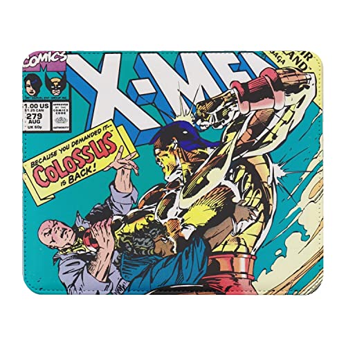 Alfombra de ratón con aspecto de cuero X Men Marvel – Manta cómics vintage – 22 x 18 cm