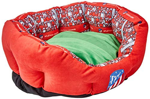 ATLETICO DE MADRID - Cama para Mascotas, Perros, Gatos, Conejos, Talla S, 3 Tamaños Disponibles,...