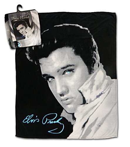 Midsouth Products Elvis - Manta con Foto en Blanco y Negro