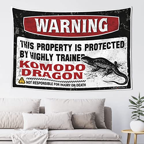 BDIX Tapiz con palabras que advierten que esta propiedad est&aacute; protegida por un drag&oacute;n de Komodo...