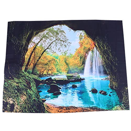 Tomotato Tapiz de Monta&ntilde;a Cueva R&iacute;o Naturaleza Paisaje Patr&oacute;n Tapiz Cascada Bosque Manta de Pared...