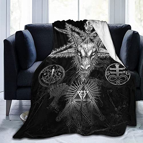 IUBBKI Satan Baphomet Satanic - Manta de microforro polar ultrasuave para sofá, cama, sofá para...