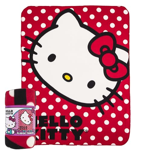 NORTHWEST Sanrio Hello Kitty, Hello Kitty de Lunares, Impresa Manta Polar, 45 por 60 '