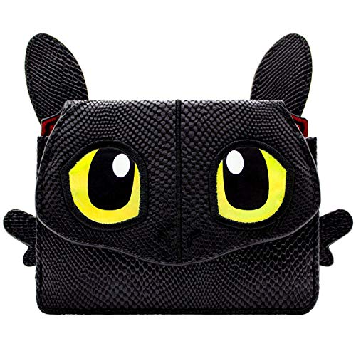 How to Train Your Dragon Toothless Billetera/Cartera Monedas & Tarjeta, Negro