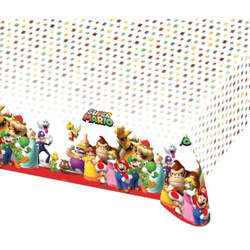 Amscan &ndash; 9901539 &ndash; Mantel &ndash; pl&aacute;stico Nintendo Super Mario, 120 x 180 cm , color/modelo...