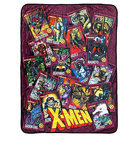 X-Men Trading Cards Villians by Jim Lee Marvel Manta de franela súper suave y ligera de forro polar...