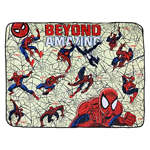 Spider-Man Beyond Amazing 60th Marvel - Manta de forro polar súper suave y ligera de 45 x 60...